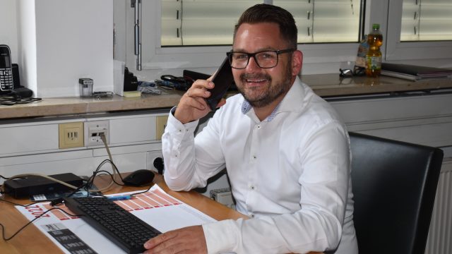 Außendienst am Telefon